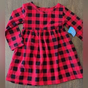 Red and black plaid dress